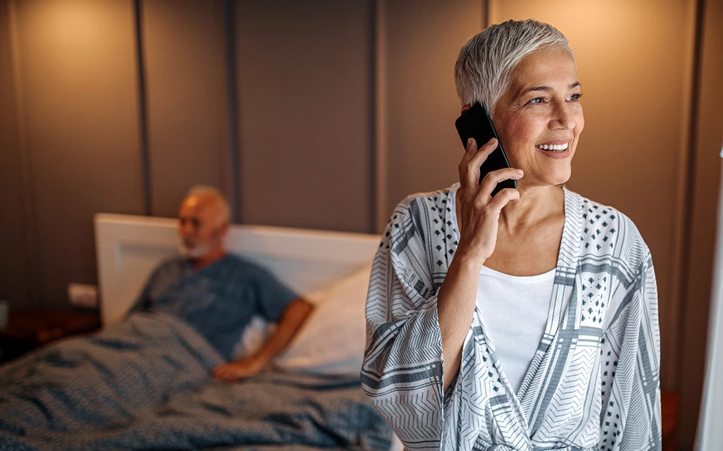 Kvinna i telefon