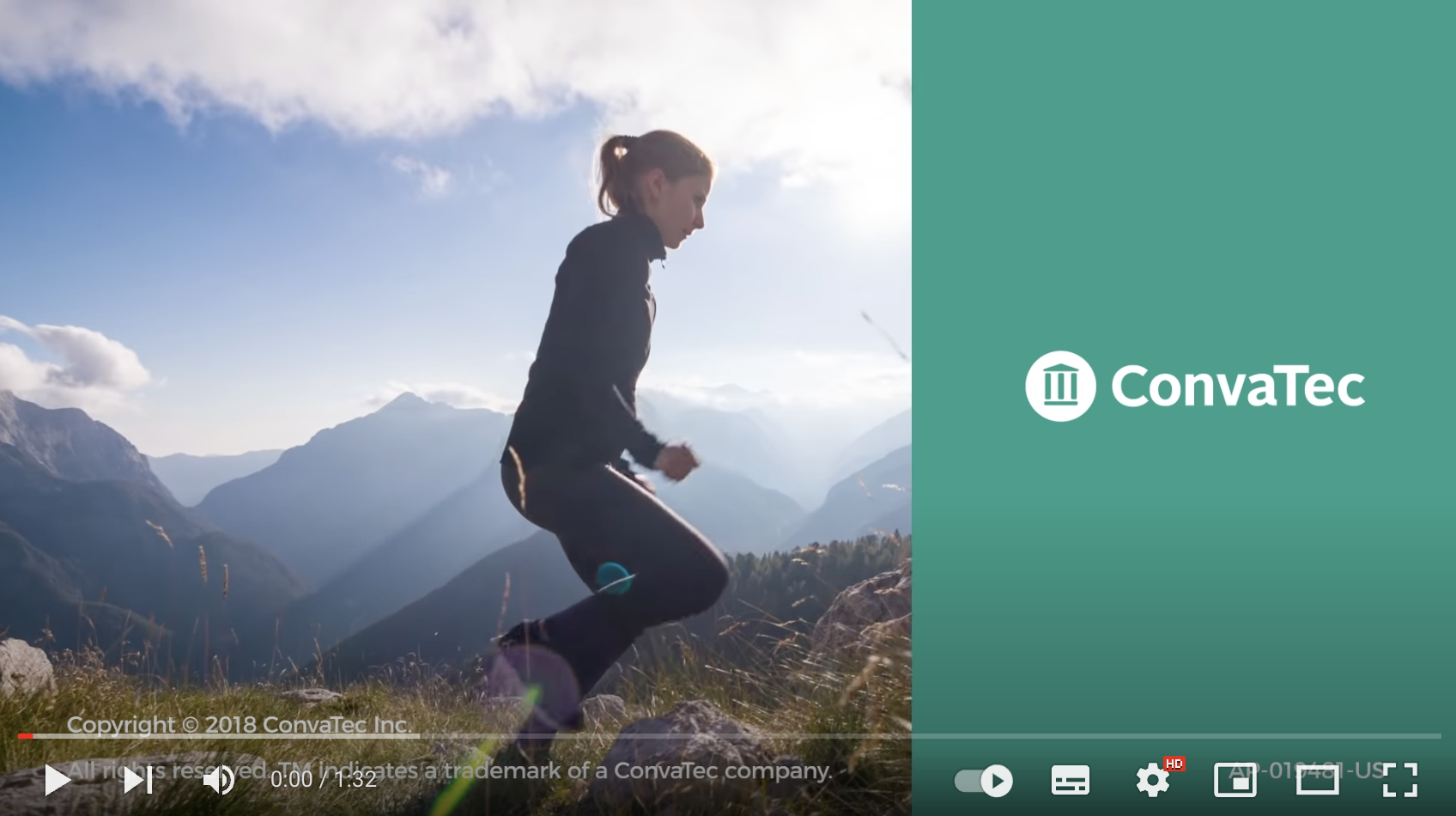 a man running on a mountain